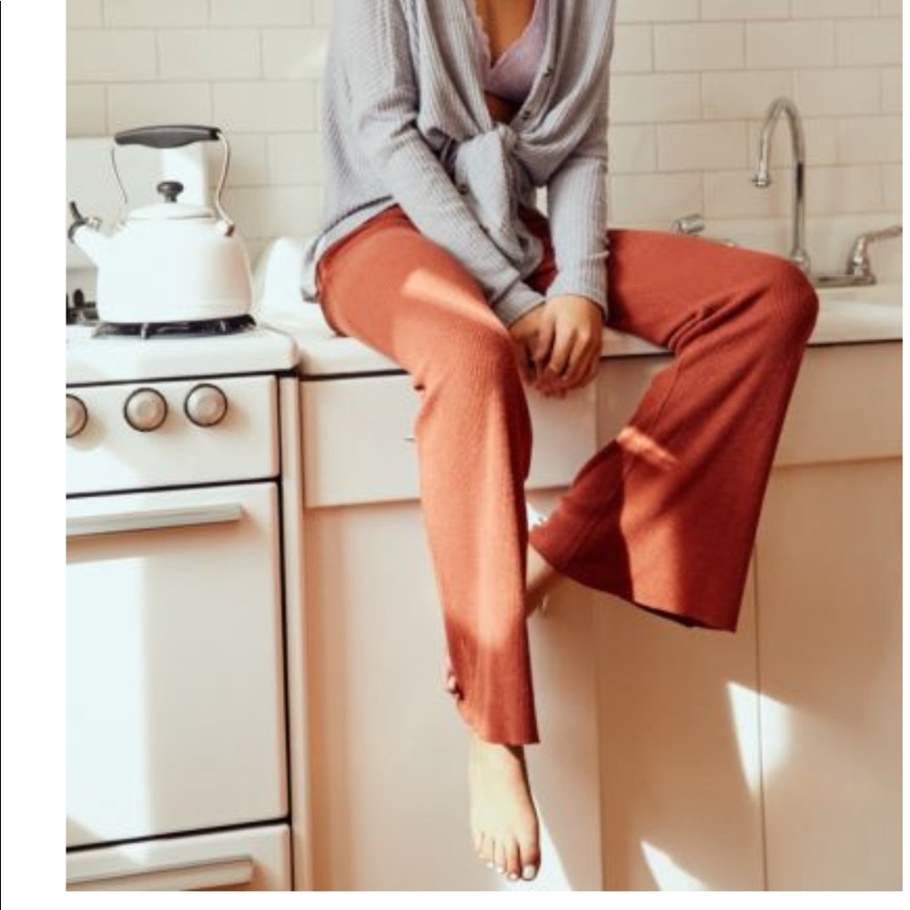 Urban outfitter salmon knitted pants